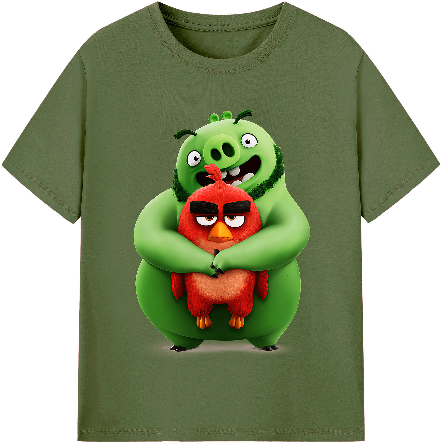 （画像用） Angry Birds アングリーバード 綿100％半袖Tシャツ（フロントプリント）